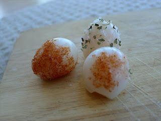 Quail eggs with two salts