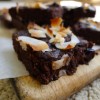 Flourless (nut free) Pomegranate and Coconut Brownies